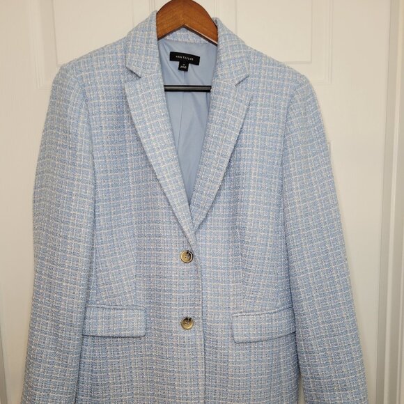 ANN TAYLOR TWEED BLAZER SZ 10 BEAUTIFUL! - Picture 1 of 9